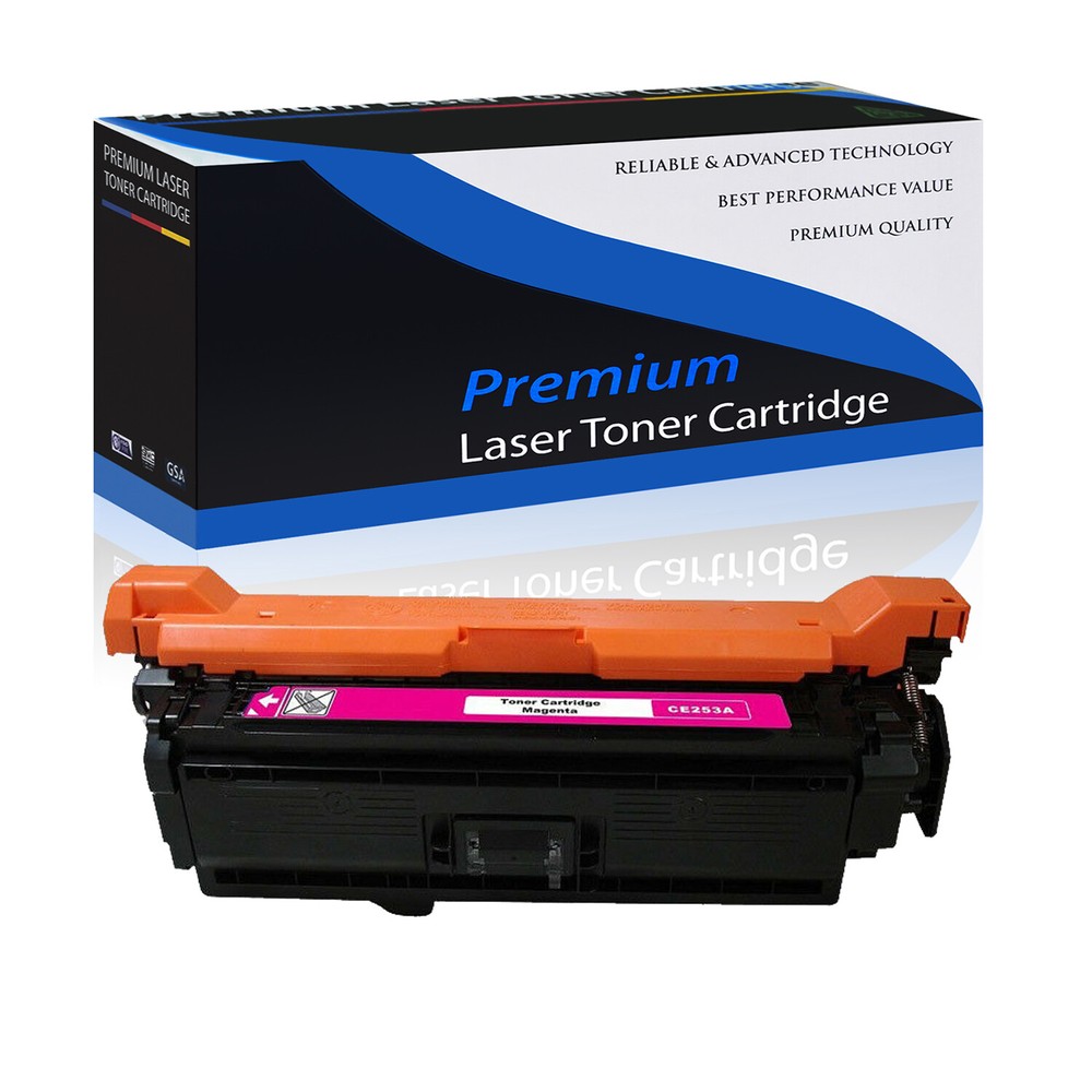 Magenta CE253A 504A Toner Cartridge for HP Color LaserJet CP3530 1-Pack