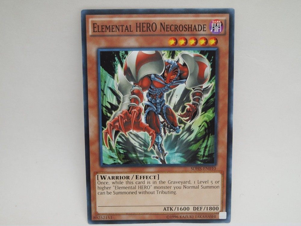 Yu-Gi-Oh TCG Elemental HERO Necroshade Common NM SDHS-EN010 Unl Edition