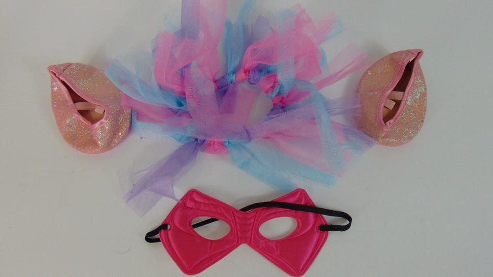 Build A Bear Lot Pink Mask Multicolor Tutu Sparkle Shoes BAB Clothes