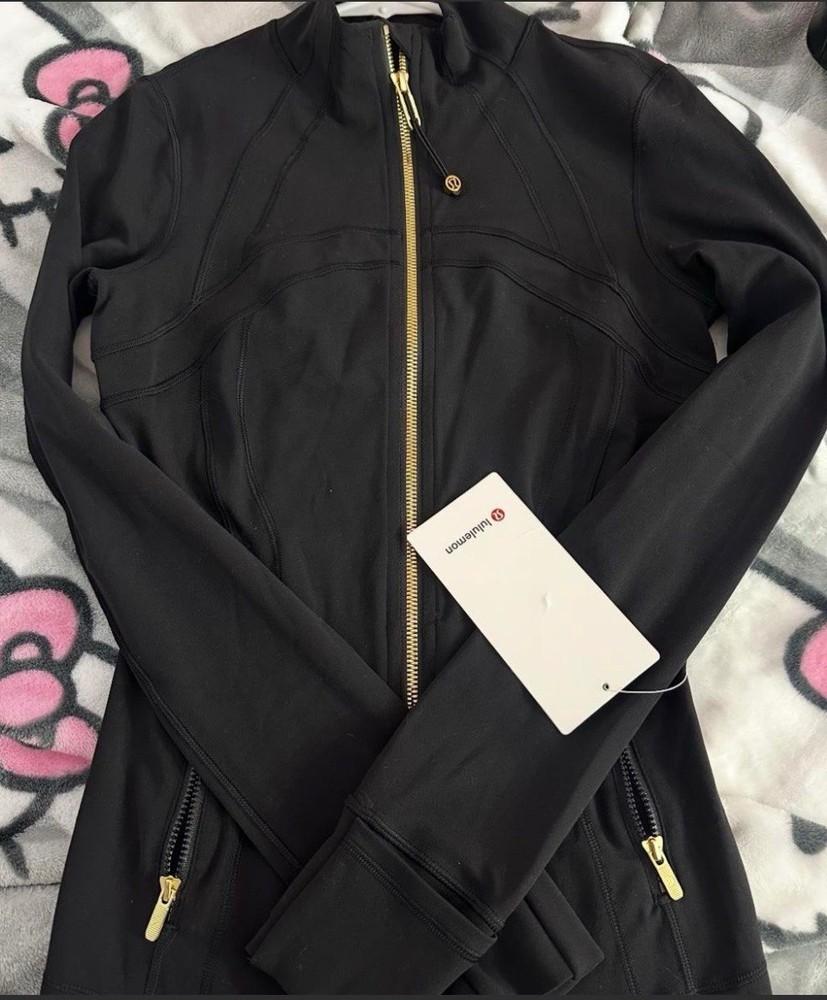 Lululemon Black Full Zip Gold Zipper(MESSAGE BEFORE BUYING)