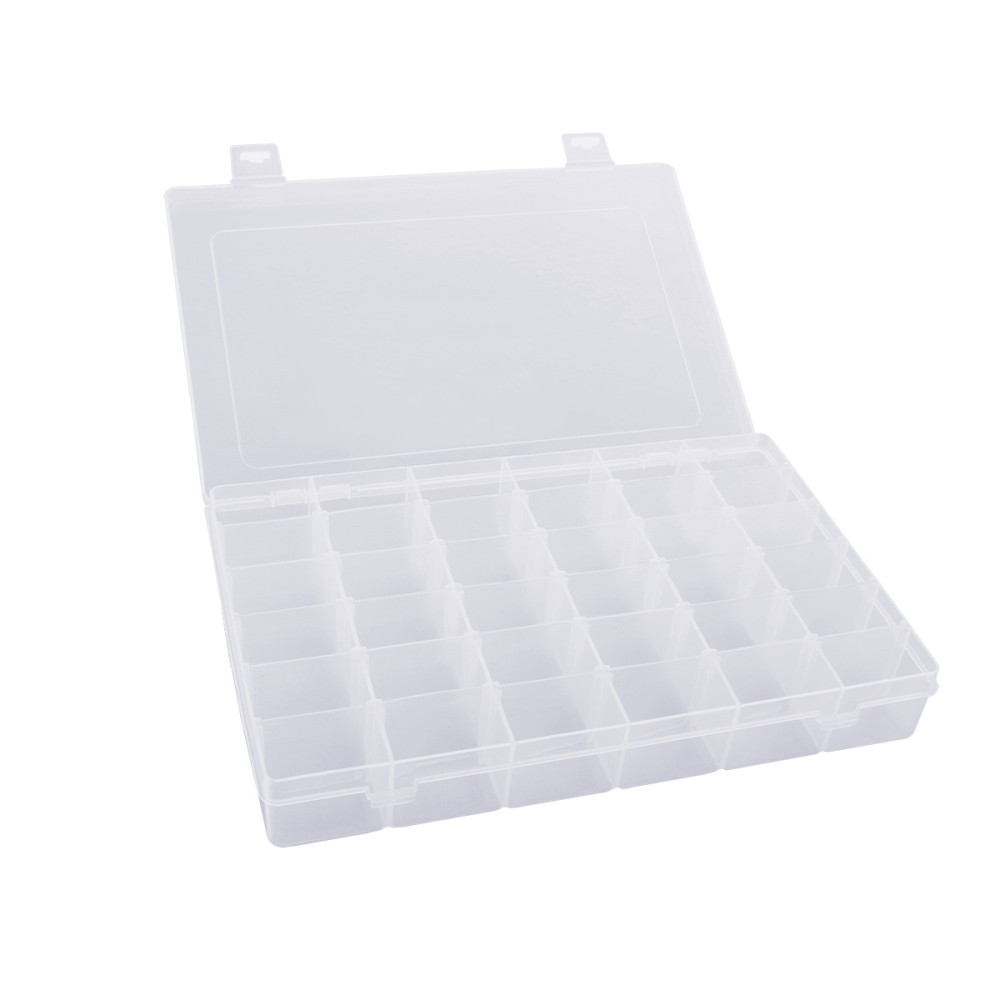 Large Capacity Travel Nail Charm Organizer Box with Dividers