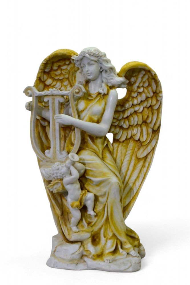 Marble dust Angel with Child morden Art