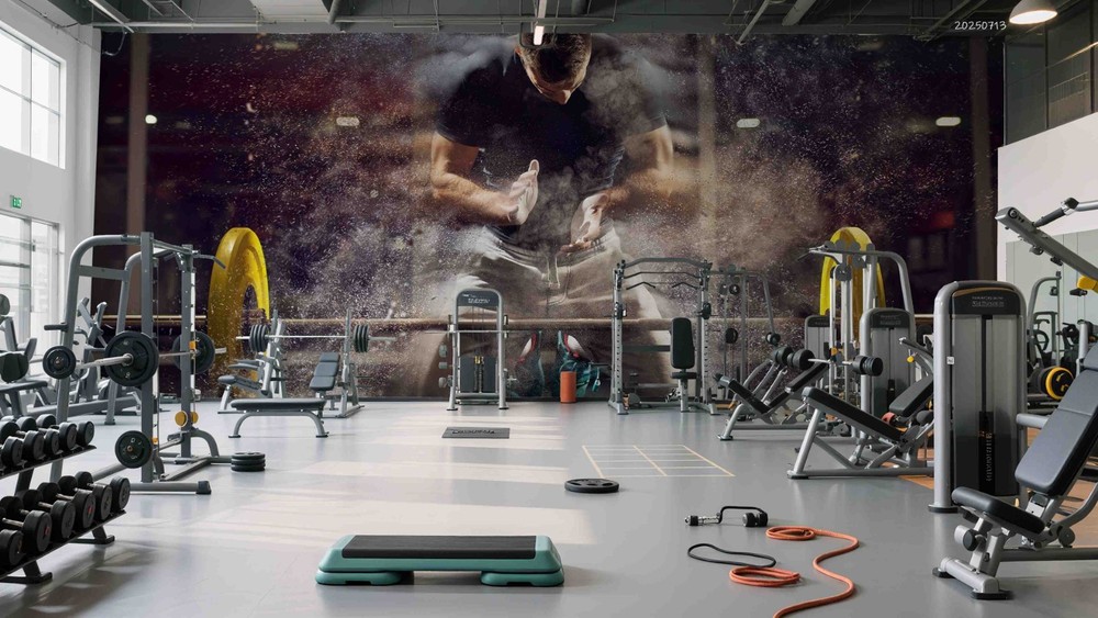 3D Gym Men Fitness Sports Wall Murals Wallpaper Murals Wall Sticker 9