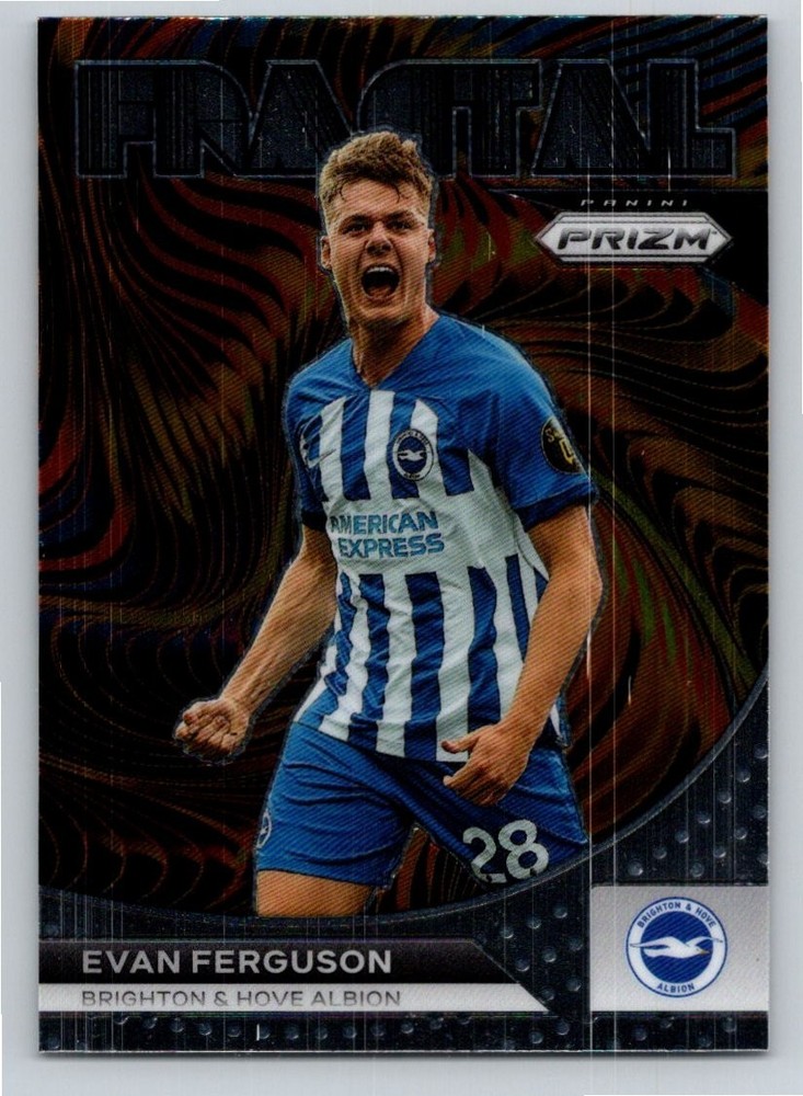 2023-24 Prizm Premier League #6 Evan Ferguson Fractal Brighton & Hove Soccer