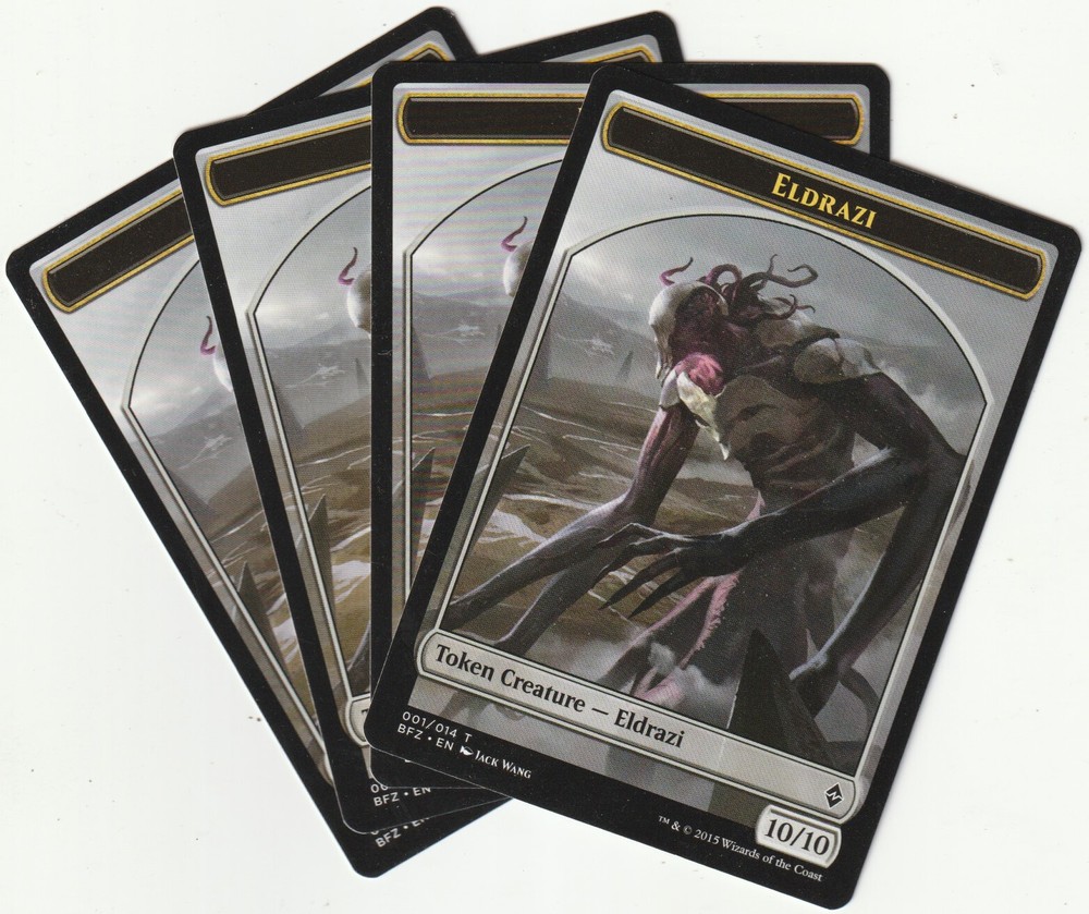 4x MTG Eldrazi Creature Tokens – BFZ/EN Playset NM/EX Condition