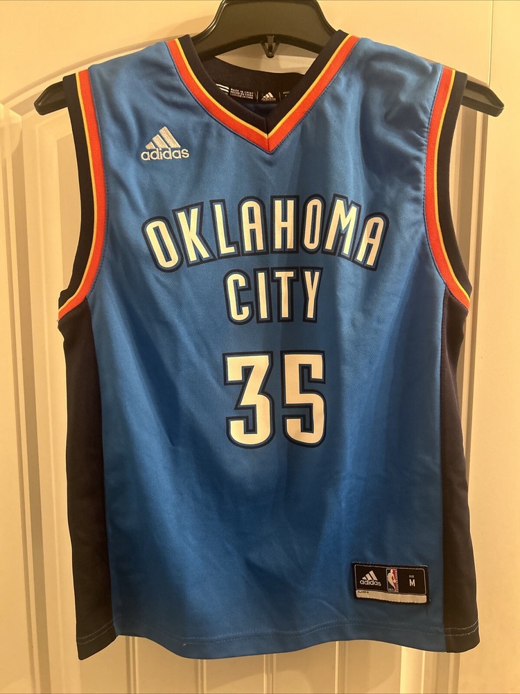Adidas Kevin Durant NBA #35 Oklahoma City Thunder Basketball Jersey Youth Medium