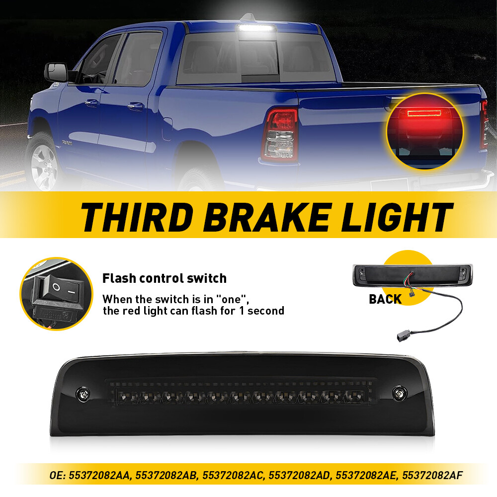 AUXITO Smoke LED 3rd Brake Light Cargo Lamp for 2011-2018 Dodge Ram 4500 5500