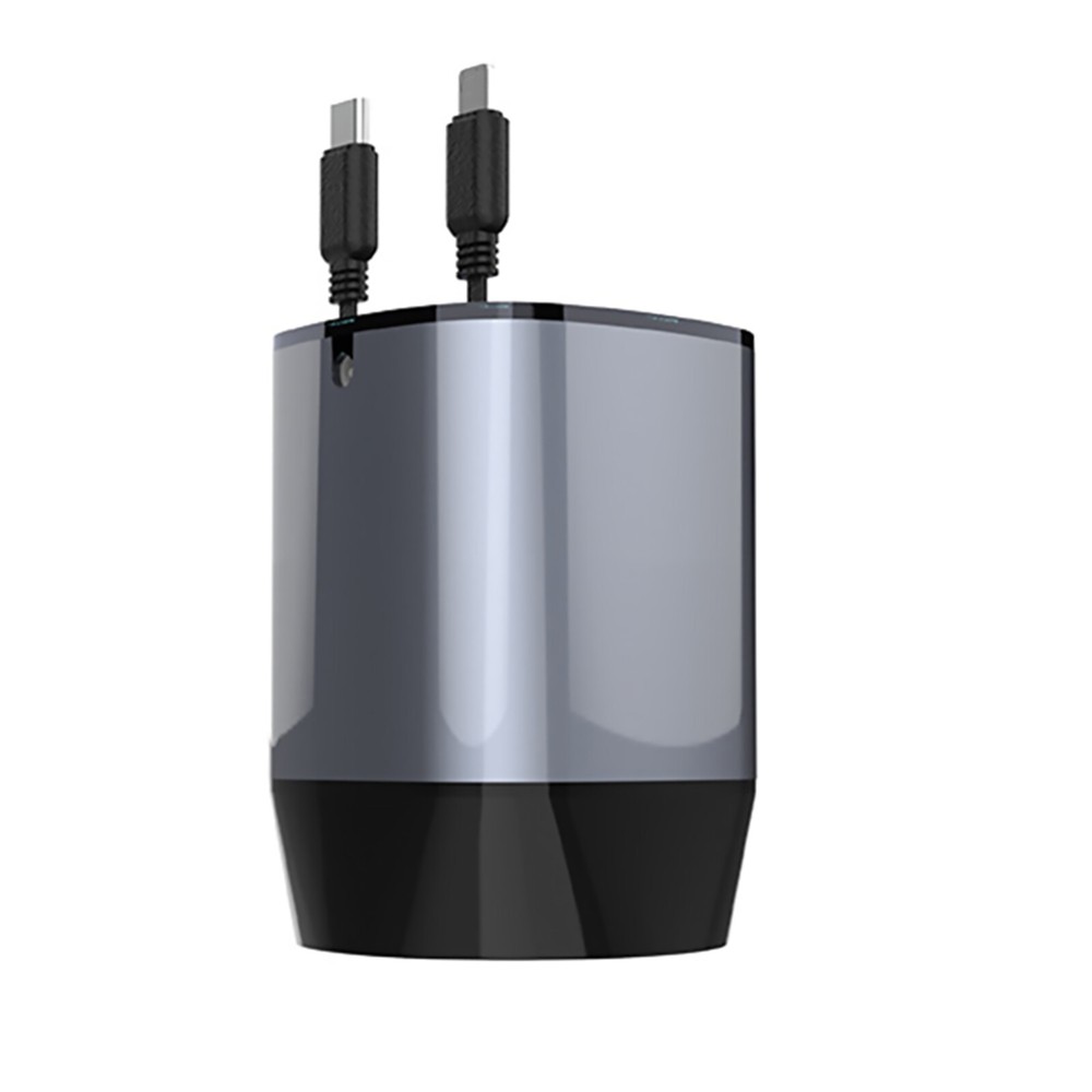18W 4-in-1 Retractable Fast Car Charger with USB-C Cable for Phones