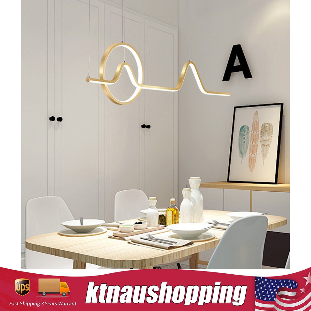 Modern Island LED Ceiling Light Kitchen Chandelier Pendant Lamp Fixture w/Remote