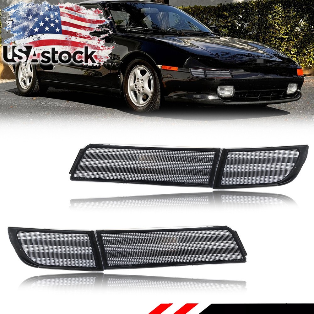 Clear Lens Front Bumper Turn Signal Marker Lights For 91-95 Toyota MR-2 MR2 SW20