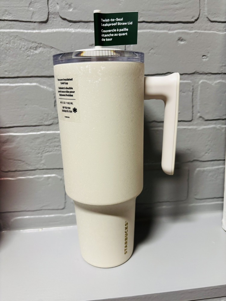 ❄️Nwt Starbucks 2026 White Icey Leak Proof SS 40oz Cold Cup
