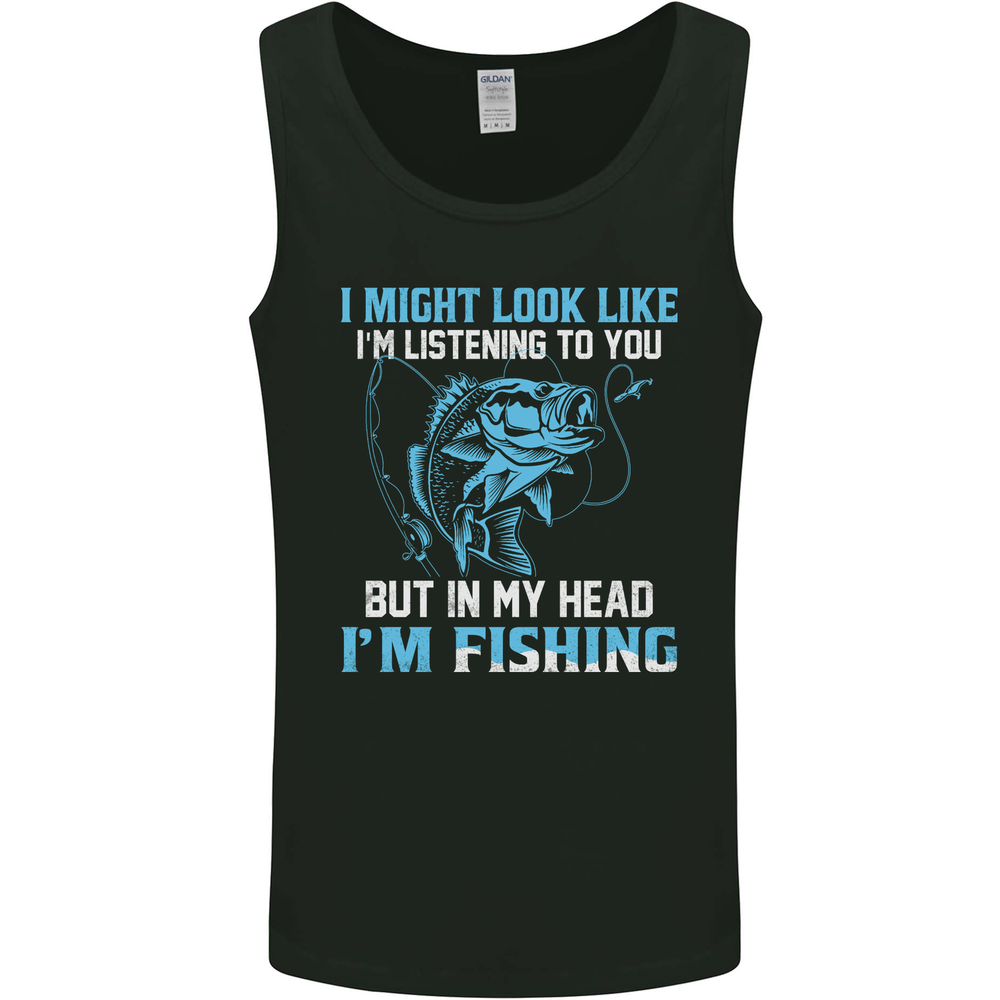 Listening to You Funny Fishing Fisherman Mens Vest Tank Top