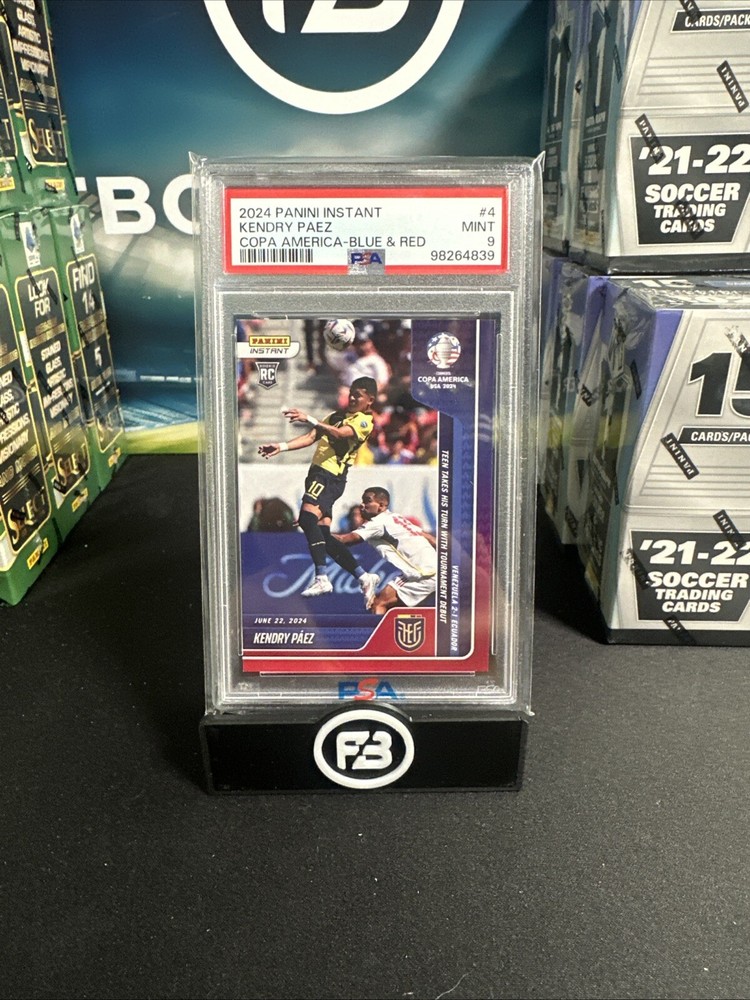 2024 Panini Instant Copa America Kendry Paez Red 4/5 First Rookie Card #4 PSA 9