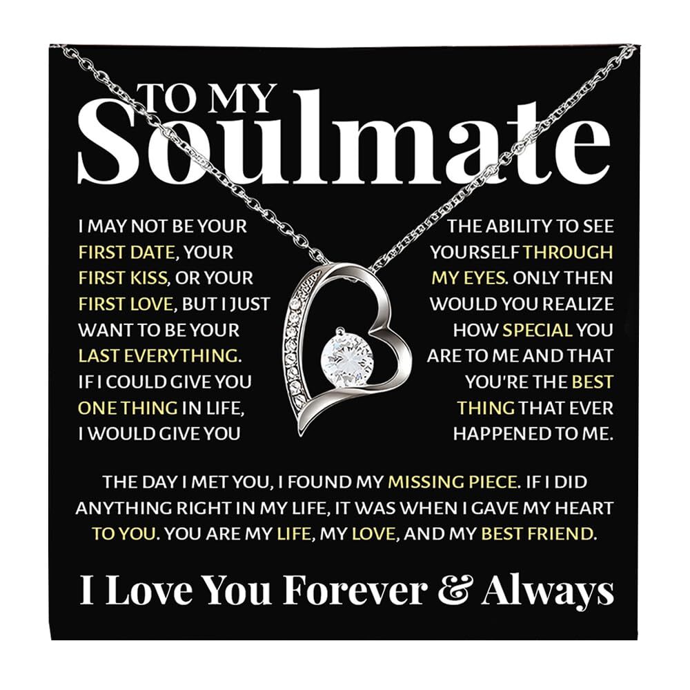 To My Beautiful Soulmate Necklace For Women, Necklace For Wife From Husband, ...