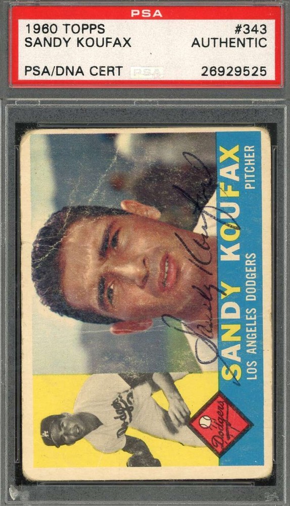 Sandy Koufax PSA DNA Signed 1960 Topps Autograph