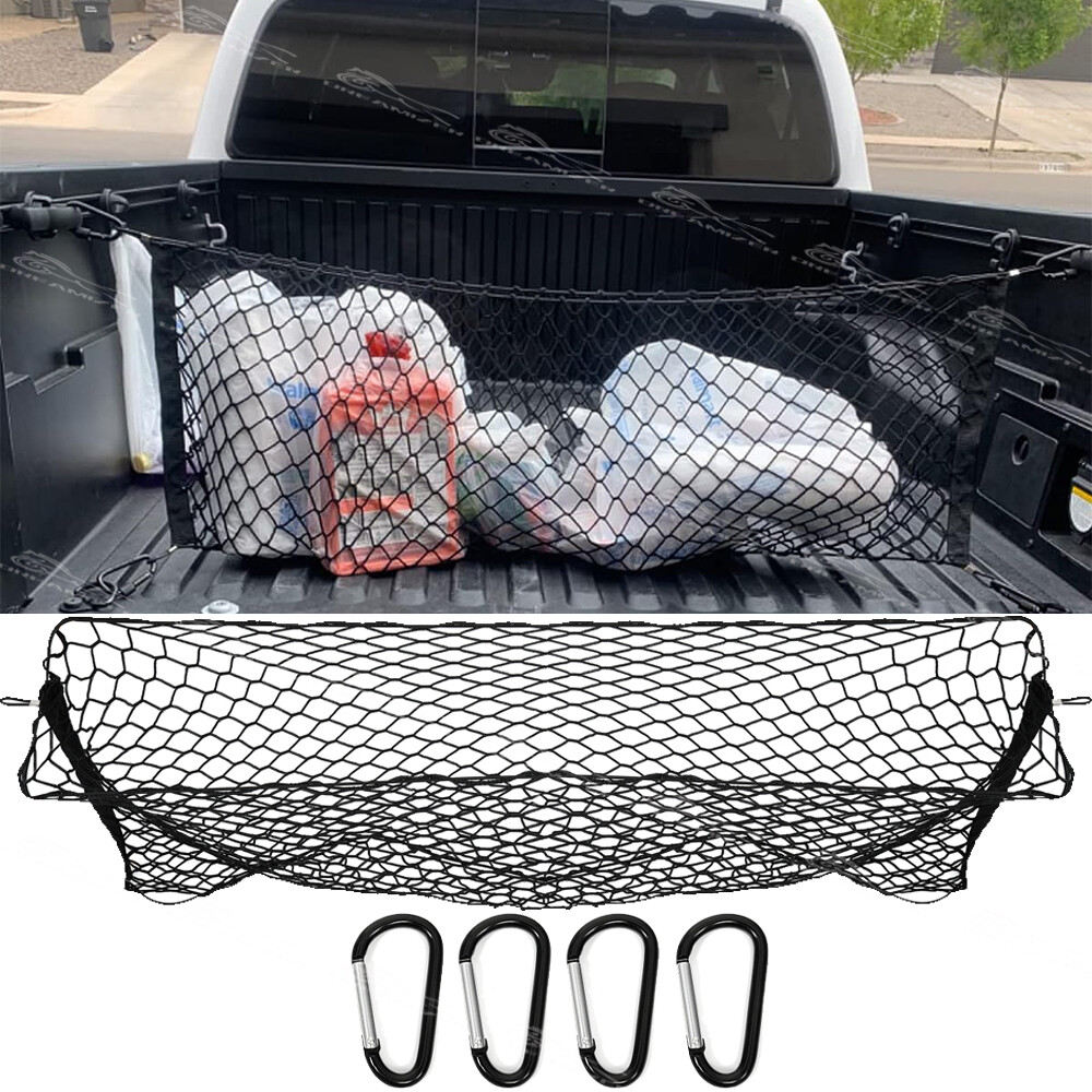 2007+ Toyota Tundra 60x18 Rear Bed Cargo Net Mesh Organizer
