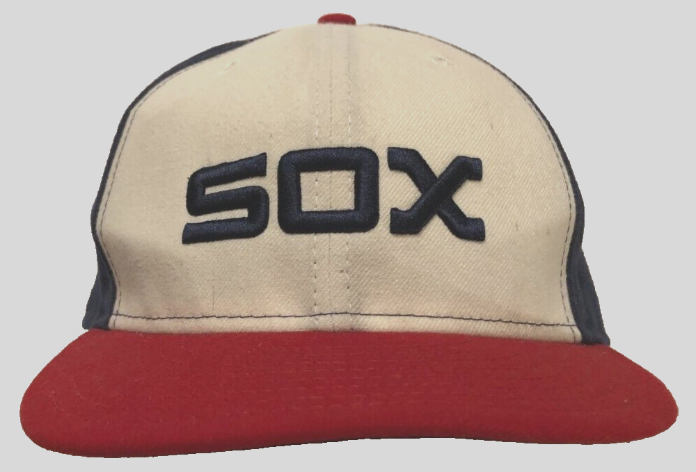 Chicago White Sox MLB Blue Red Vintage 90s New Era Sewn Logo Cap Hat 7 3/8