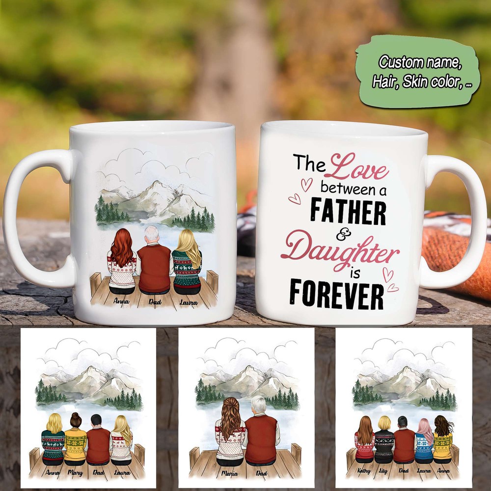Personalized Daughter And Dad Mug Father And Daughter Mug The Love Between A
