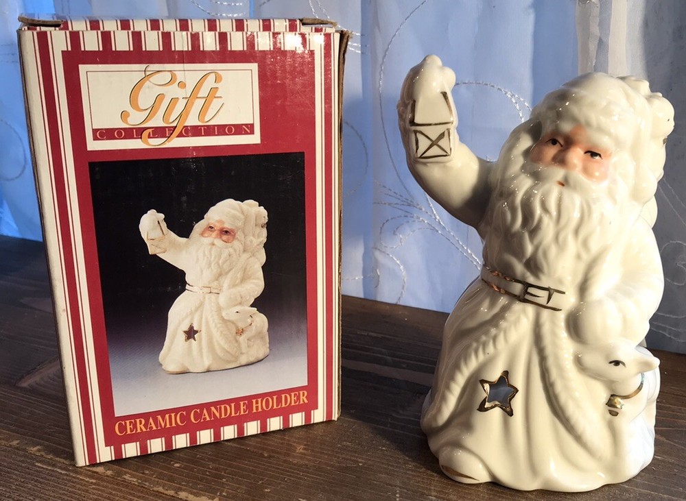 Old World Santa Ceramic Tealight Candle Holder by Dolgencorp - Gift Collection  