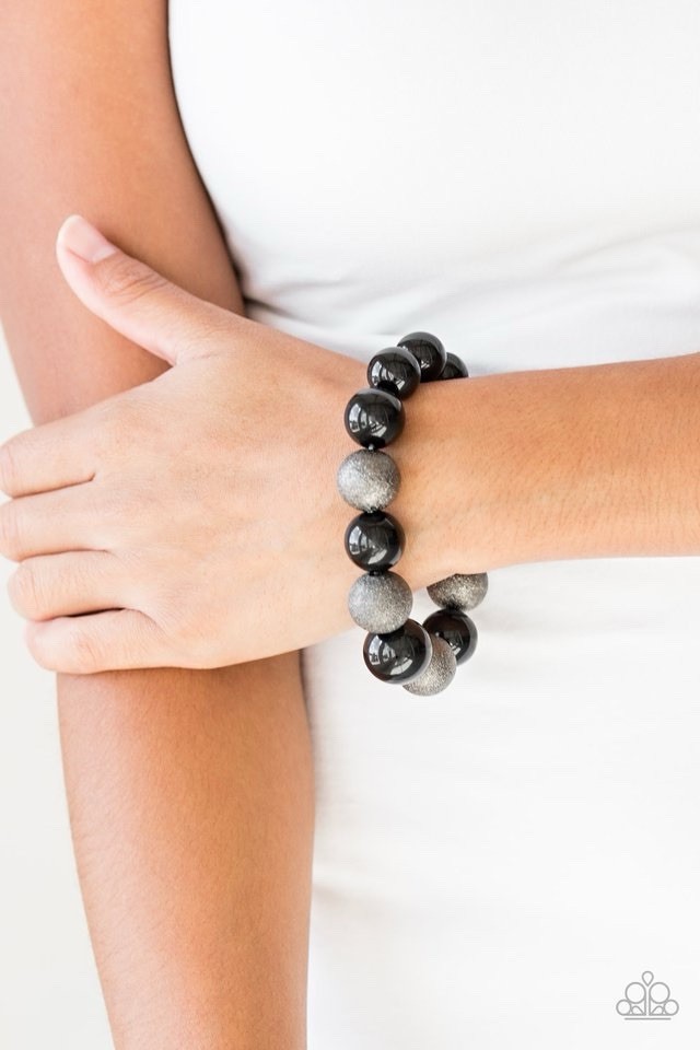 New Paparazzi Jewelry-Humble Hustle Bracelet-Black