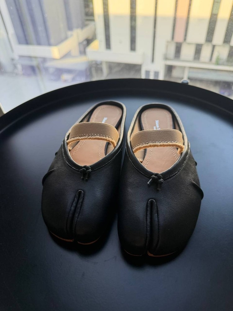 Maison Margiela Tabi Mules Ballerinas – Black, Size 37 ,24.5cm