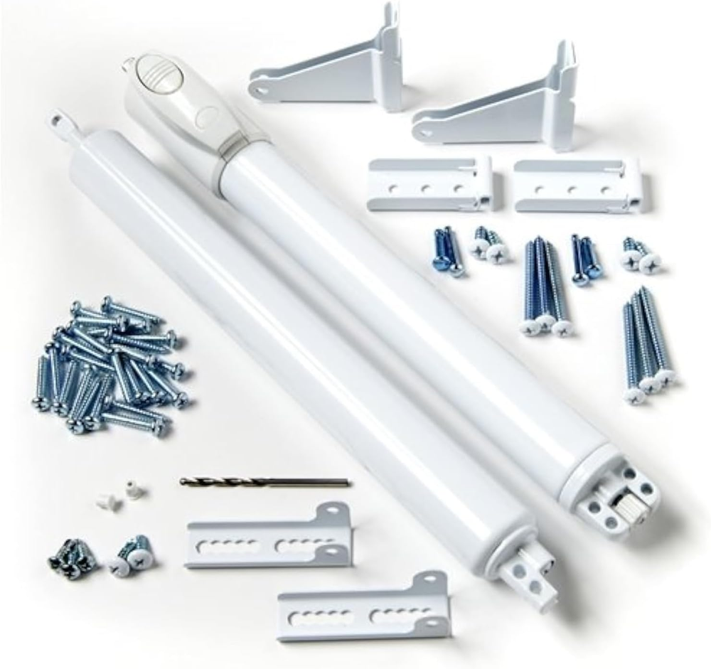 Storm Door Top and Bottom Closer Kit in White Color