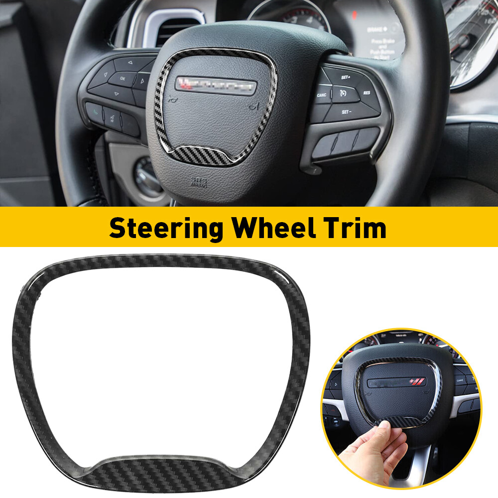 Carbon Fiber Steering Wheel Trim Ring for Challenger Charger Durango Jeep