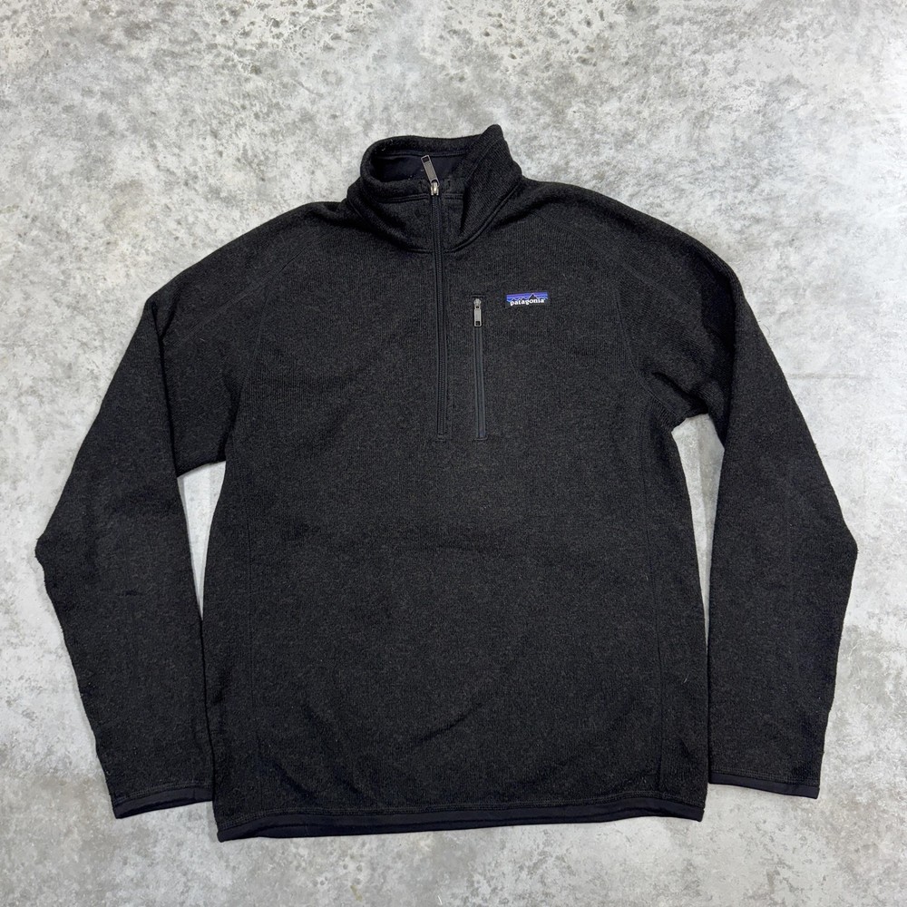 Patagonia Sweater Mens Small Gray Better Sweater 1/4 Zip Fleece Pullover Top