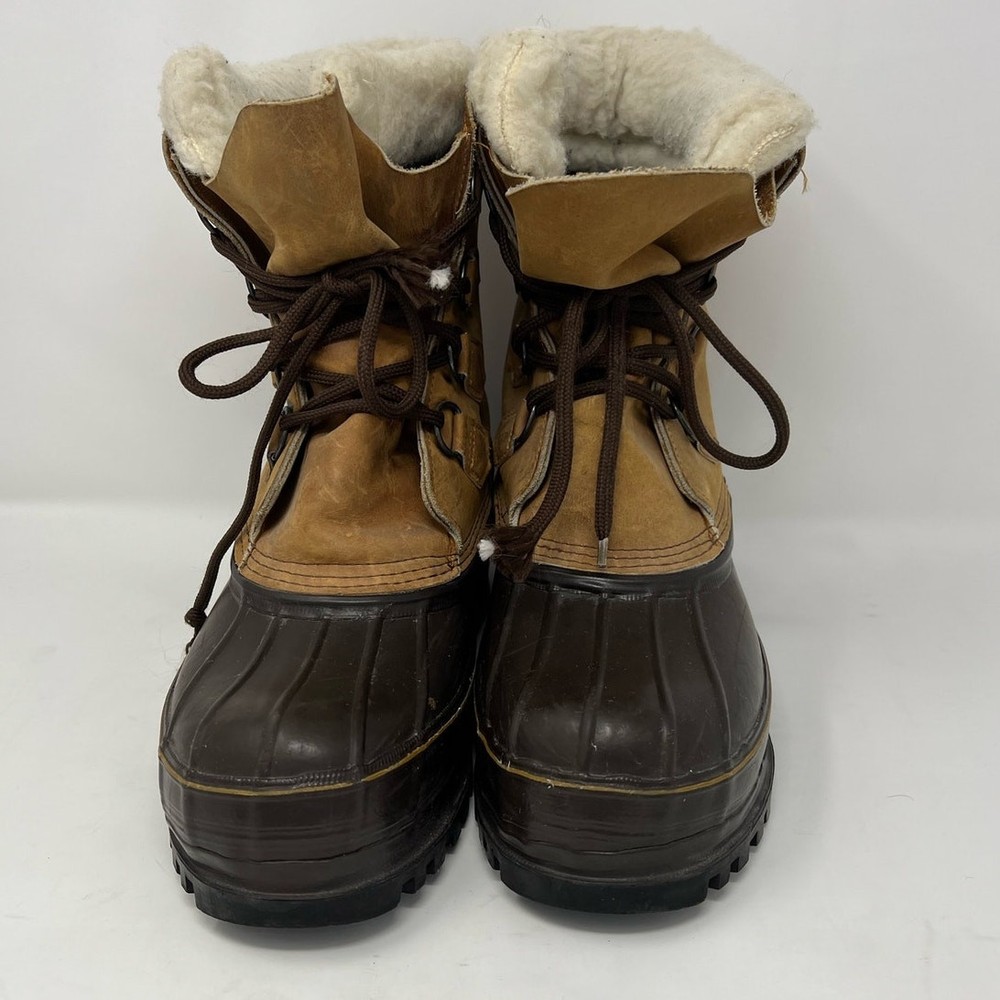 Eddie Bauer waterproof duck boots for men size 9 insulated winter footwear