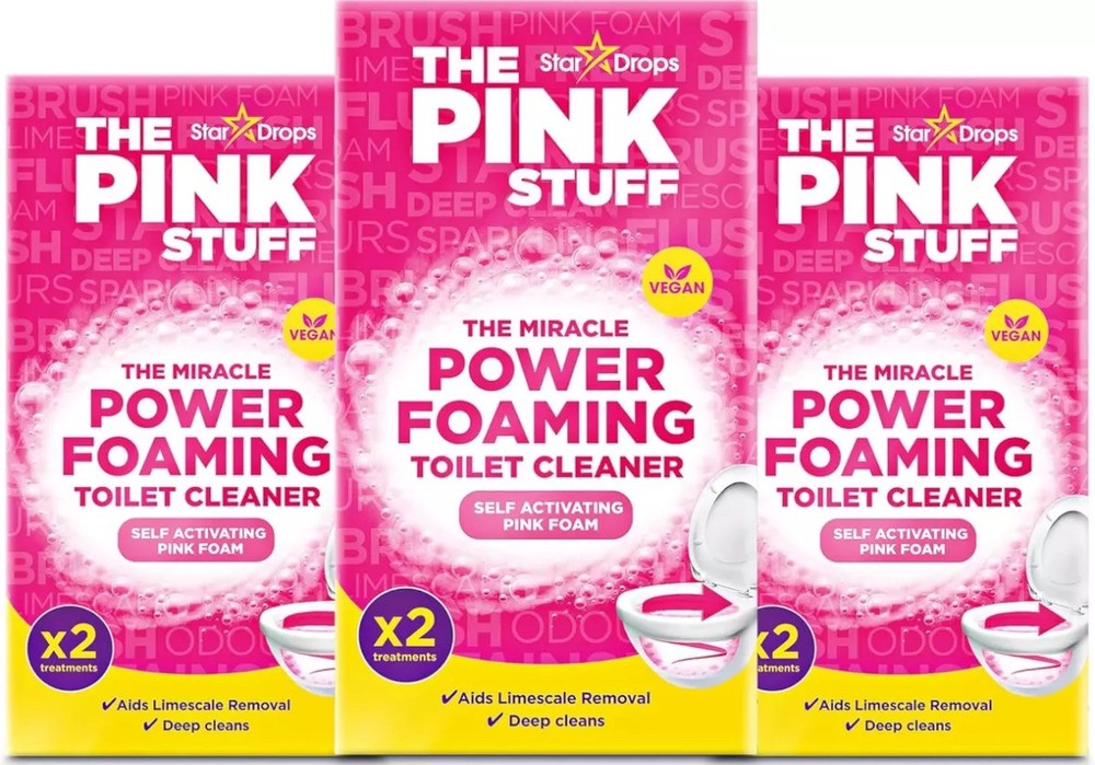 Stardrops The Pink Stuff Miracle Power Foaming Toilet Cleaner – Self-Activati...