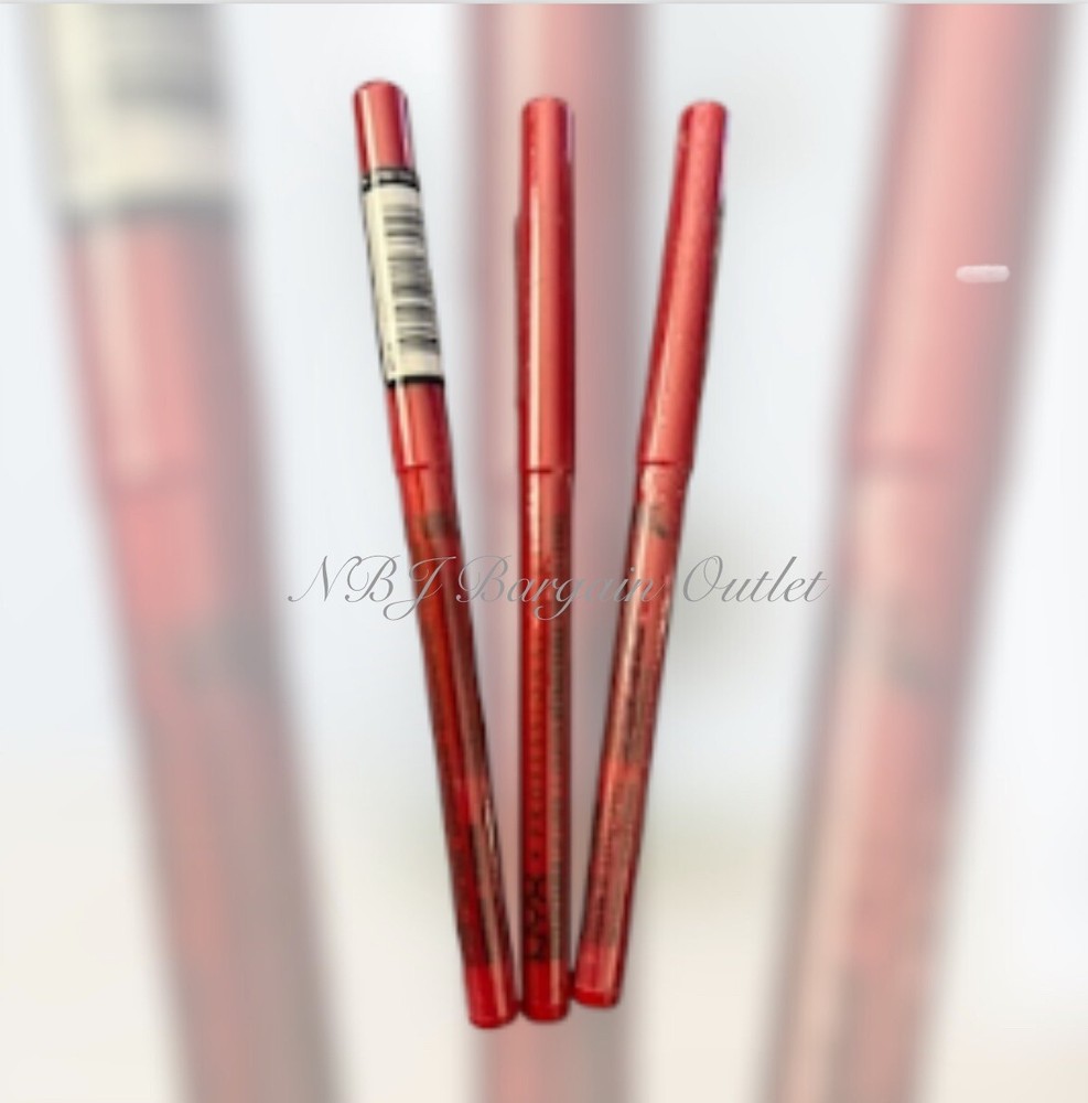 NYX Retractable Lip Pencil Liner MPL09 Ruby - 3 Pack Sealed