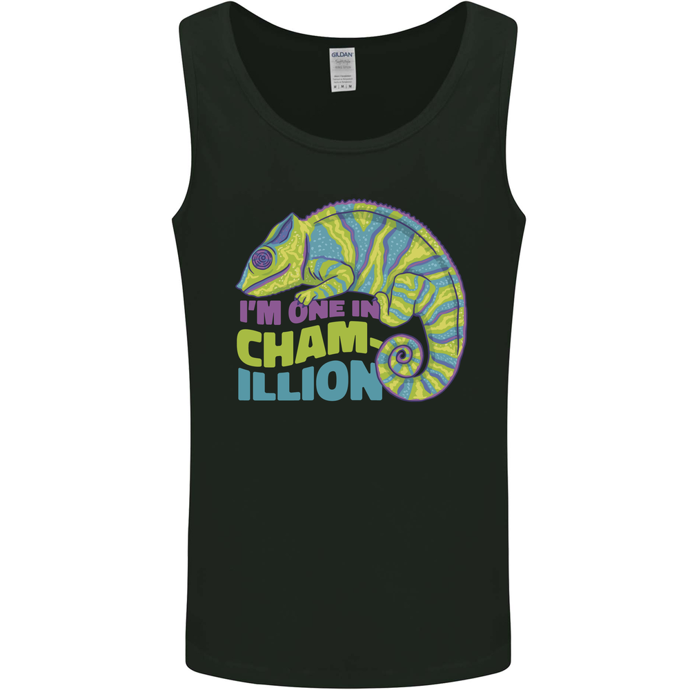 Im One in a Chamillion Funny Chameleon Mens Vest Tank Top