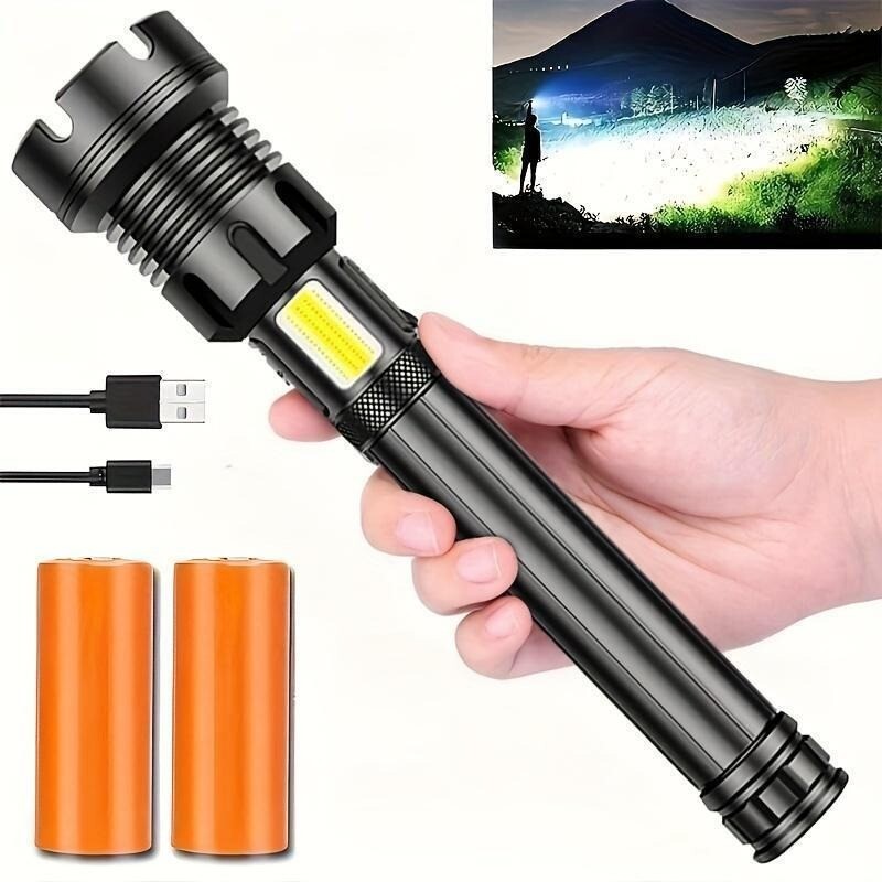 Powerful Super Bright Flashlight Zoomable Tactical Torch Work Light Waterproof