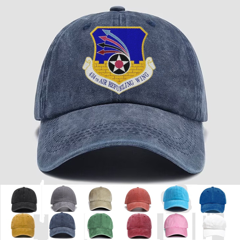Custom Embroidered Hat 434th Air Refueling Wing, Veteran Cap, Trucker Hat, Gift