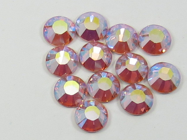 5ss LT Rose AB Flatback European Rhinestones 1g