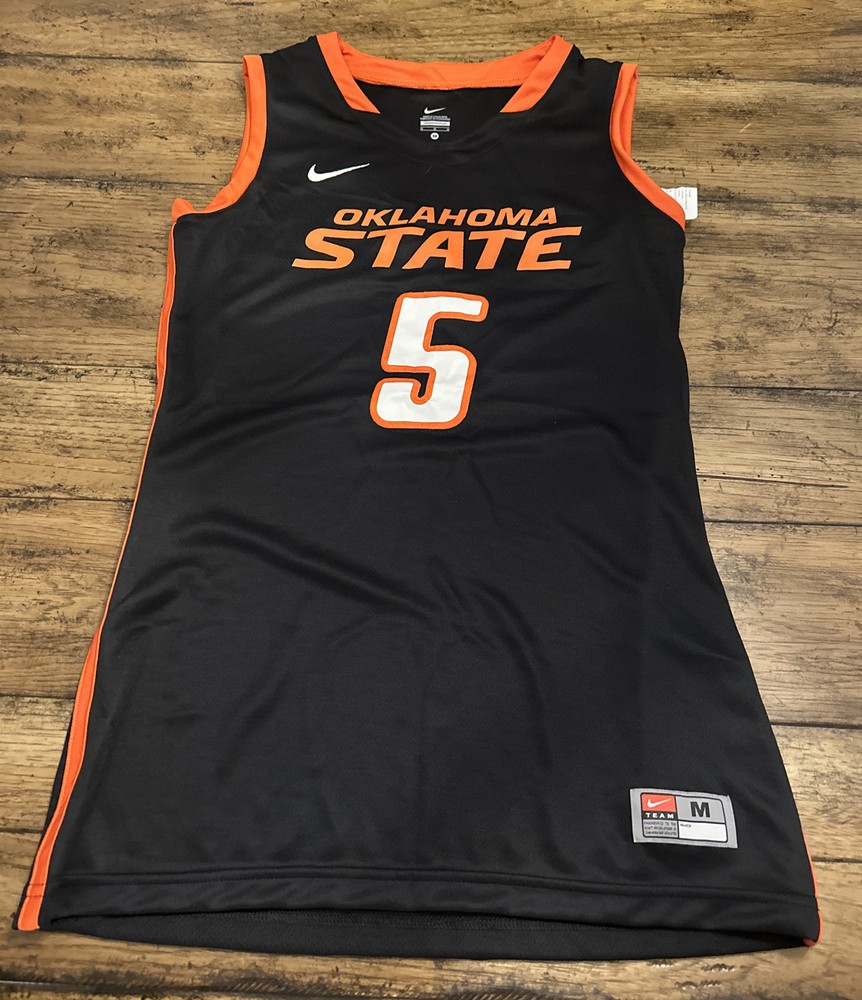 Oklahoma State Cowboys #5 Basketball Nike Jersey Womens Medium M NEW