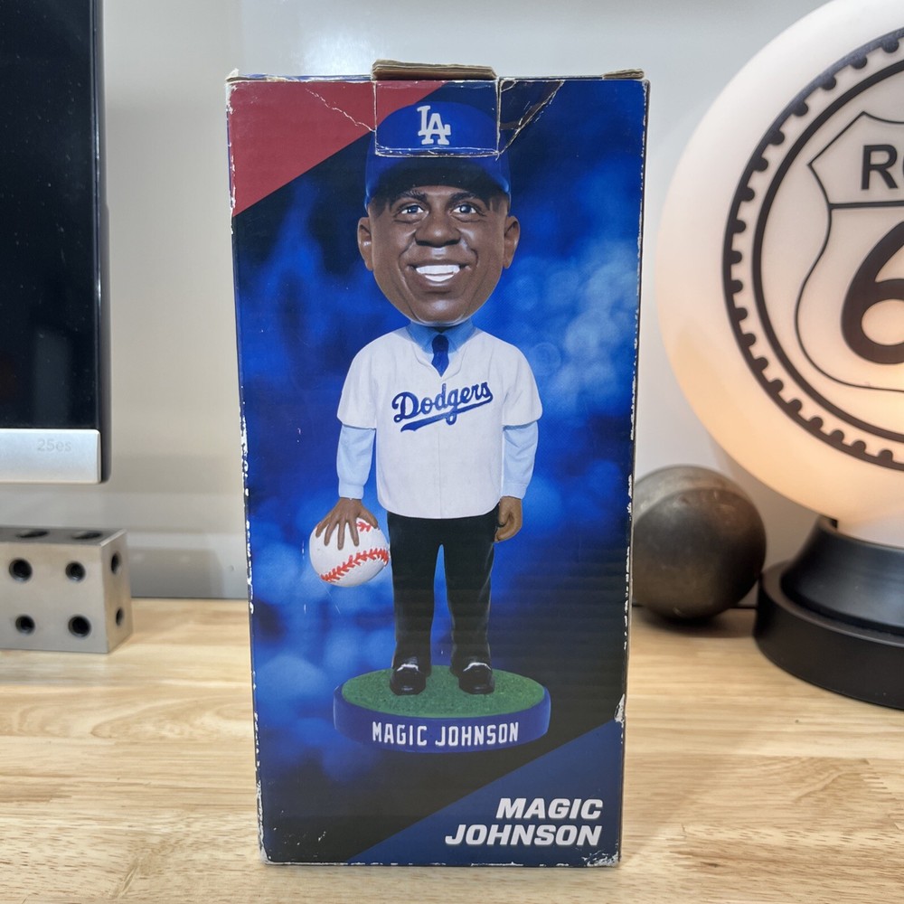 MLB MAGIC JOHNSON Bobblehead Los Angeles Dodgers 2013 SGA New In Box MLB NBA