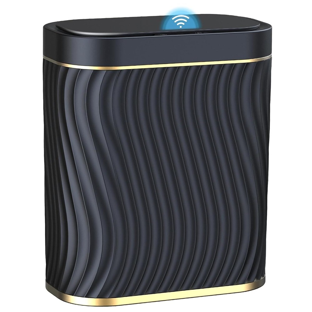 Bathroom Small Trash Can with Automatic Touchless Lid, 2.6 Gallon Smart Garbage