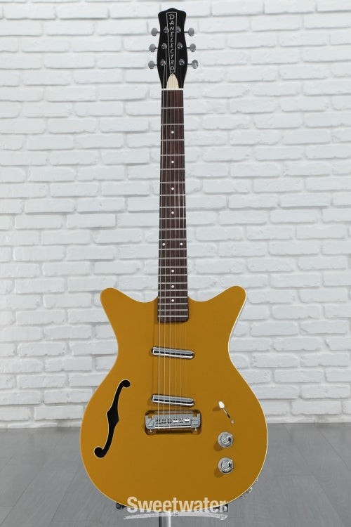 Danelectro Fifty Niner DC Semi-Hollow Gold Top Electric Guitar