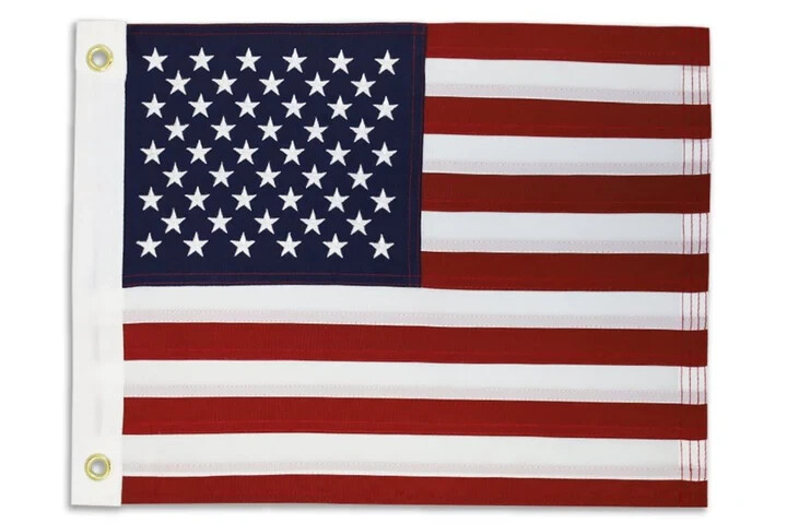 USA 12x18in Grommeted Embroidered Flag for Outdoor & Indoor Display