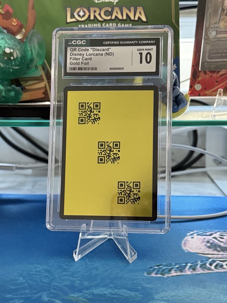 Lorcana - QR Code Black Border Gold Foil Discard Error Test Card - MINT - CGC 10