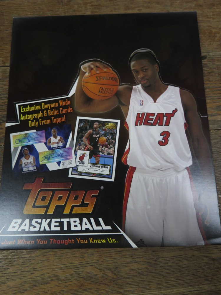 2005 topps BASKETBALL- CARD COUNTER DISPLAY - HEAT - RARE CARD