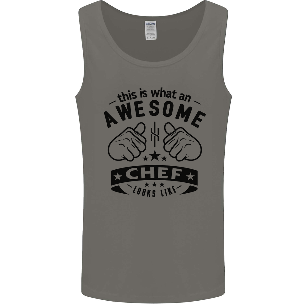 Awesome Chef Looks Like Funny Cooking Mens Vest Tank Top