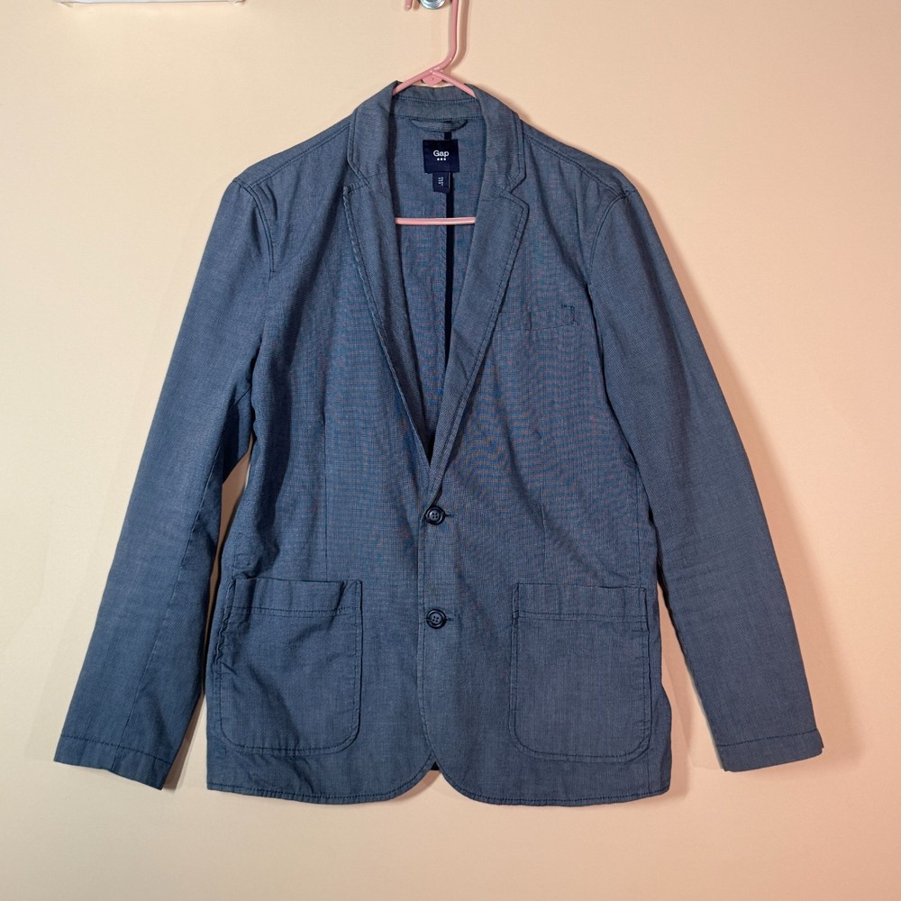 Gap Chambray Denim Button Down Chore Jacket Coat Blazer Blue Men's Small S