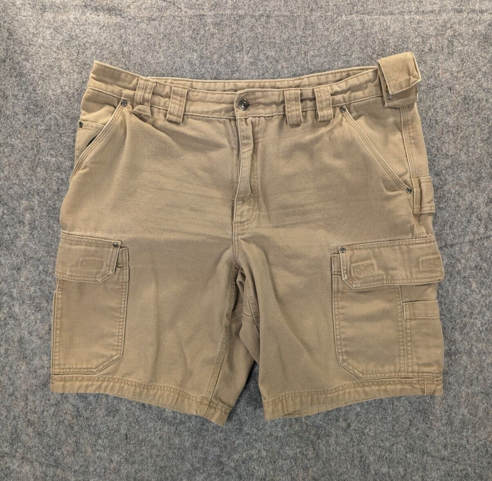 Duluth Trading Co. Cargo Shorts 40 Men's Beige Heavy Utility Workwear Durable