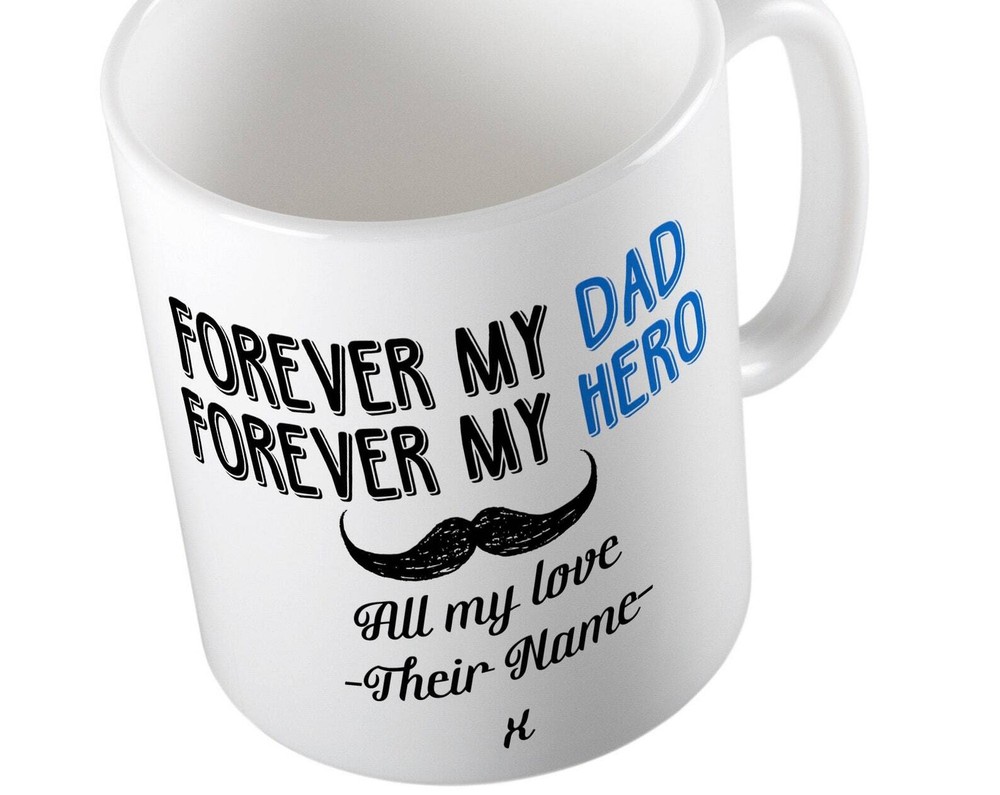 Fathers Day Mug Personalised Amazing Dad Blue Fathers Day Gift Forever Dad
