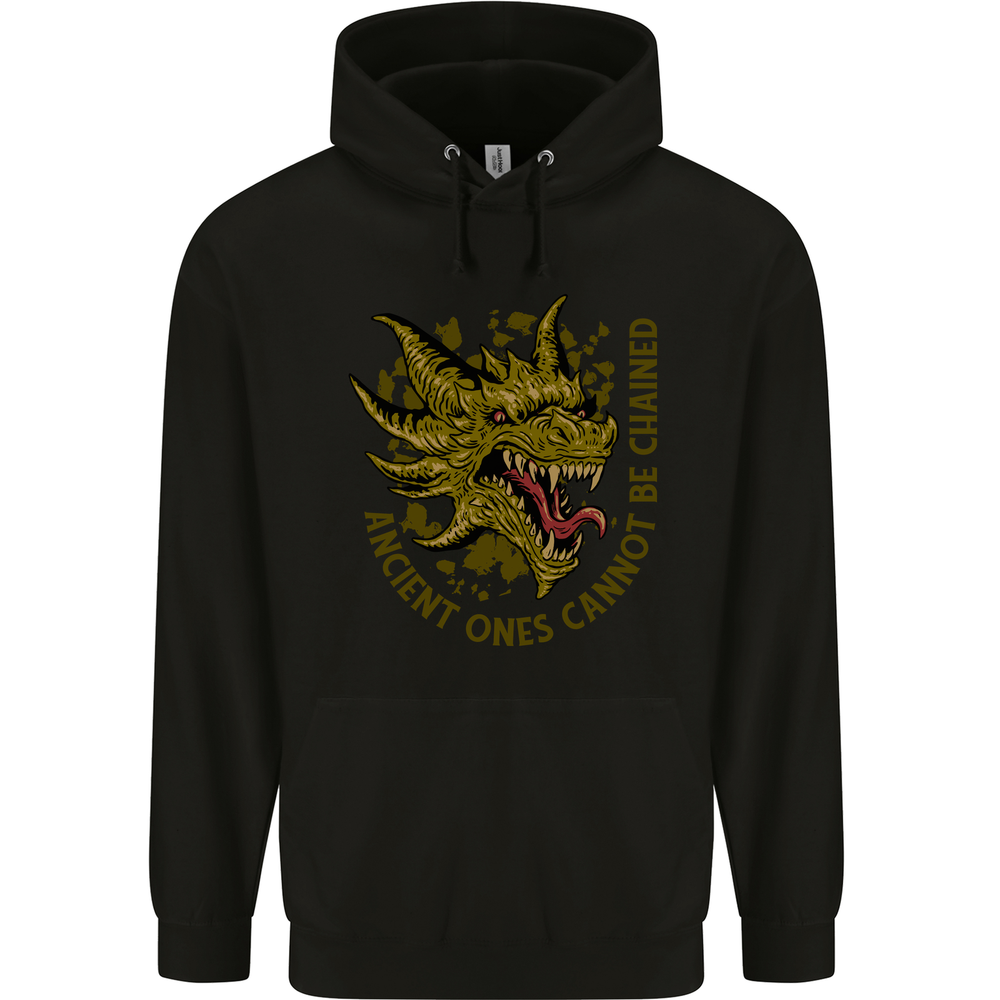 Ancient Ones Fantasy Dragon Mens 80% Cotton Hoodie