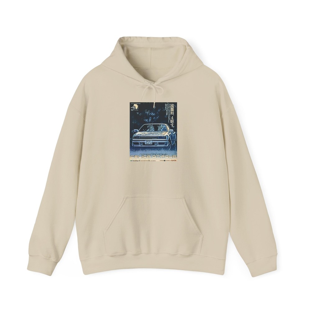 Toyota Celica Retro Car Art Graphic Print Unisex Heavy Blend™ Hooded Sweatshirt