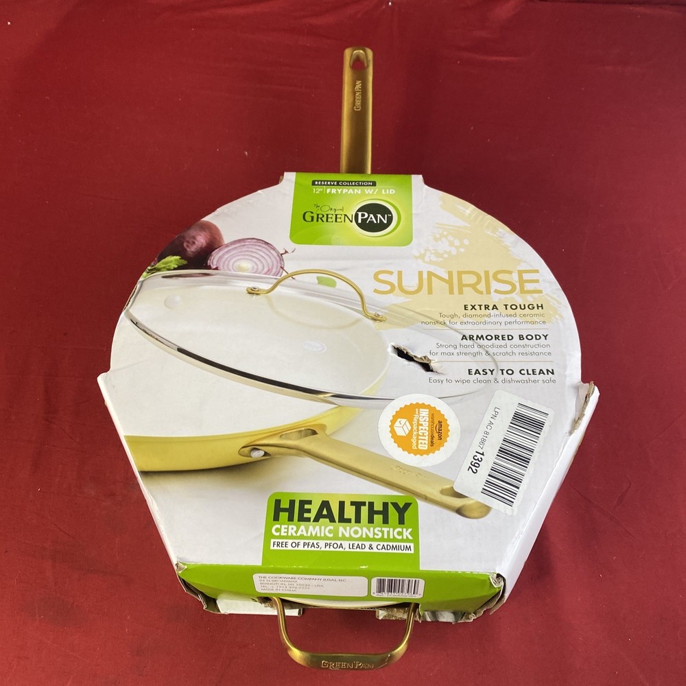 GreenPan Reserve 12-Inch Ceramic Nonstick Skillet with Lid PFAS-Free