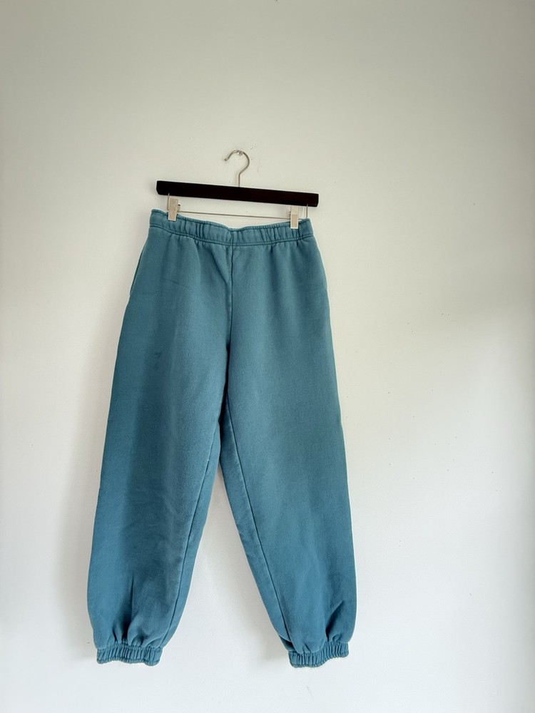 ✿ TNA Cozy Fleece Sweatpants S | Teal High Rise Joggers Lined Soft Lounge